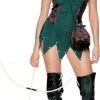 Forest Outlaw Green Sexy Adult Costume