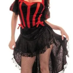 Can Can Black Red Adult Costume
