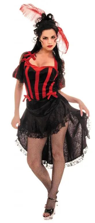 Can Can Black Red Adult Costume 1 Can Can Black Red Adult Costume