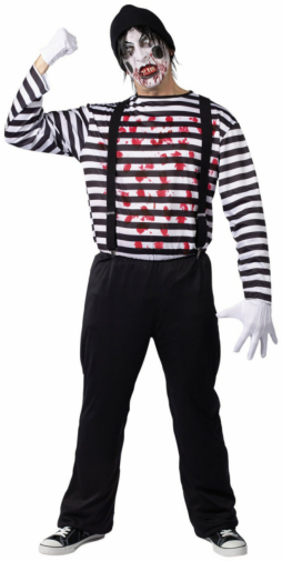 Maniacal Mime Adult Costume 1 Maniacal Mime Adult Costume