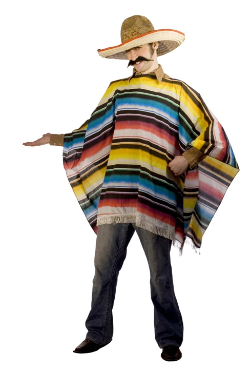 Mexican Serape & Sombrero Adult Costume 1 Mexican Serape & Sombrero Adult Costume