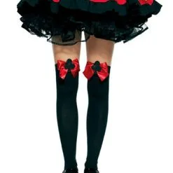 Black Thigh Highs W/ Card Symbol
