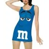 Womens Blue M&M Costume