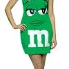 Womens Green M&M Costume