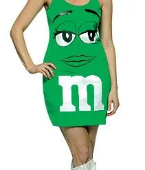 Womens Green M&M Costume