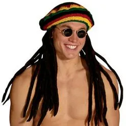 Rasta Hat With Dreadlocks
