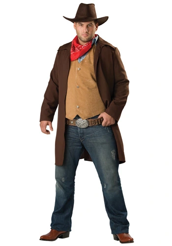 Plus Size Rawhide Cowboy Costume 1 Plus Size Rawhide Cowboy Costume
