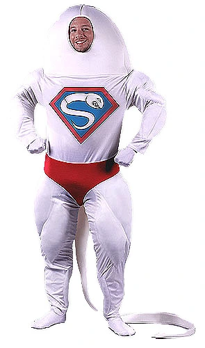 Adult Super Sperm Costume 1 Adult Super Sperm Costume