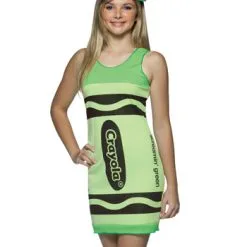 Teen Screamin' Green Crayon Dress