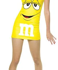 Womens Yellow M&M Costume